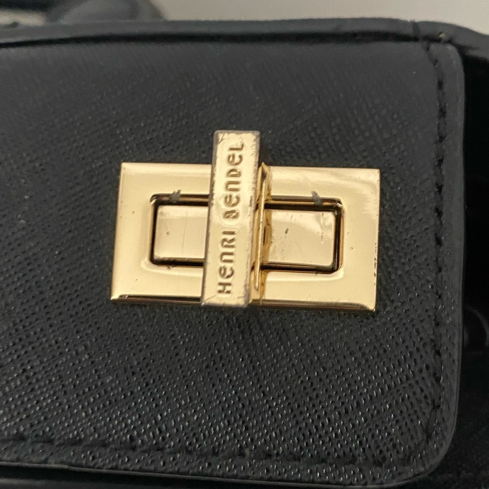 HENRI BENDEL Black Saffiano Leather Turnlock Bag - Picture 3 of 16